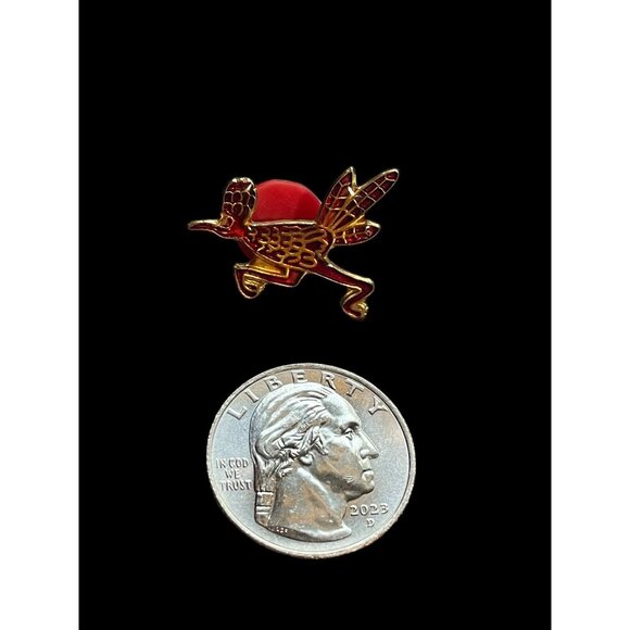 Vintage New Mexico Brown Road Runner Bird Miniature Enamel Brooch Pin - Picture 4 of 4